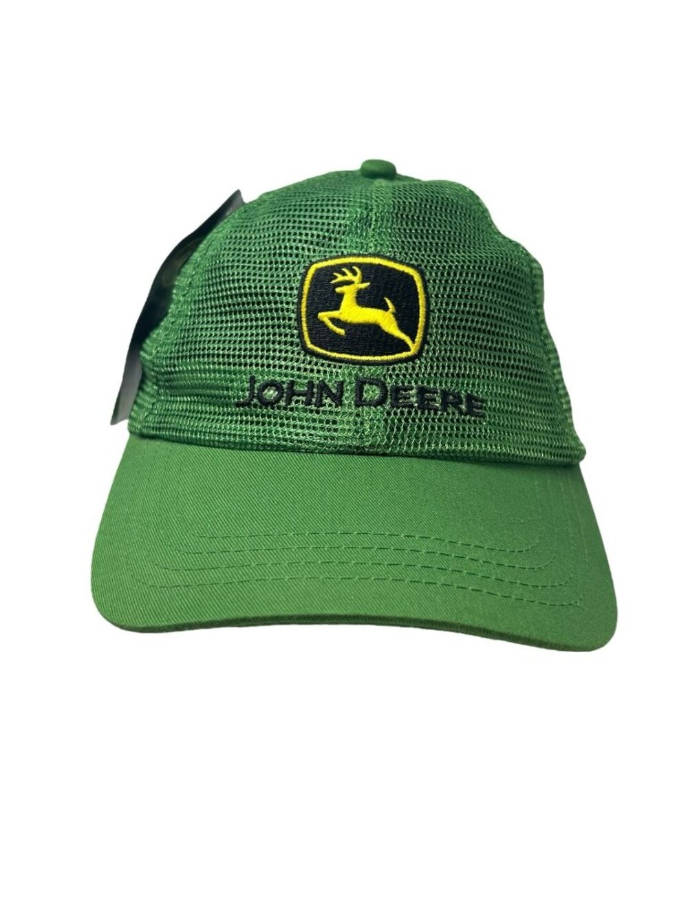 John Deere Tractors Mesh Snapback Trucker Hat Cap Retro Dad Embroidered Logo NWT